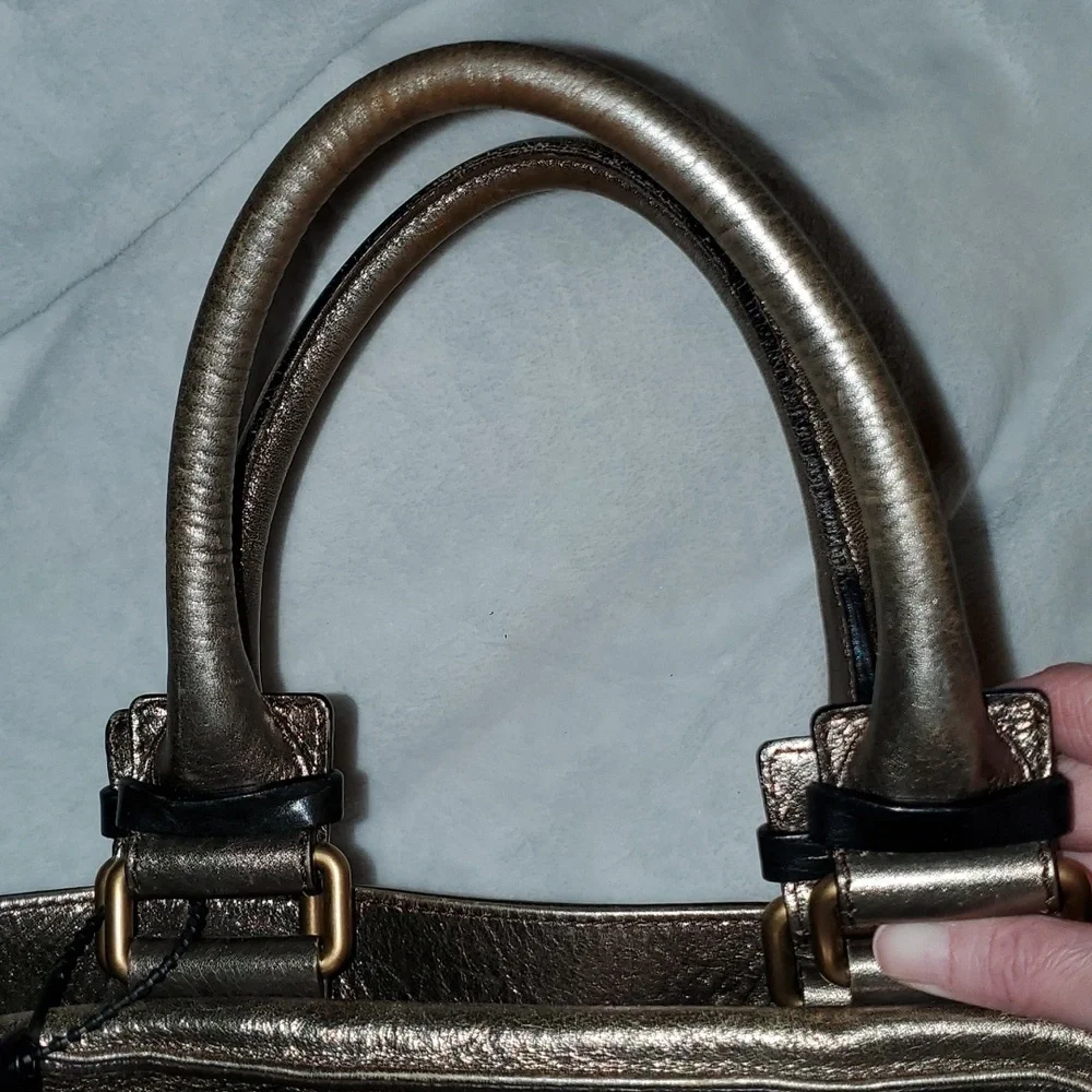 Chloe Canvas and Leather Satchel Bag